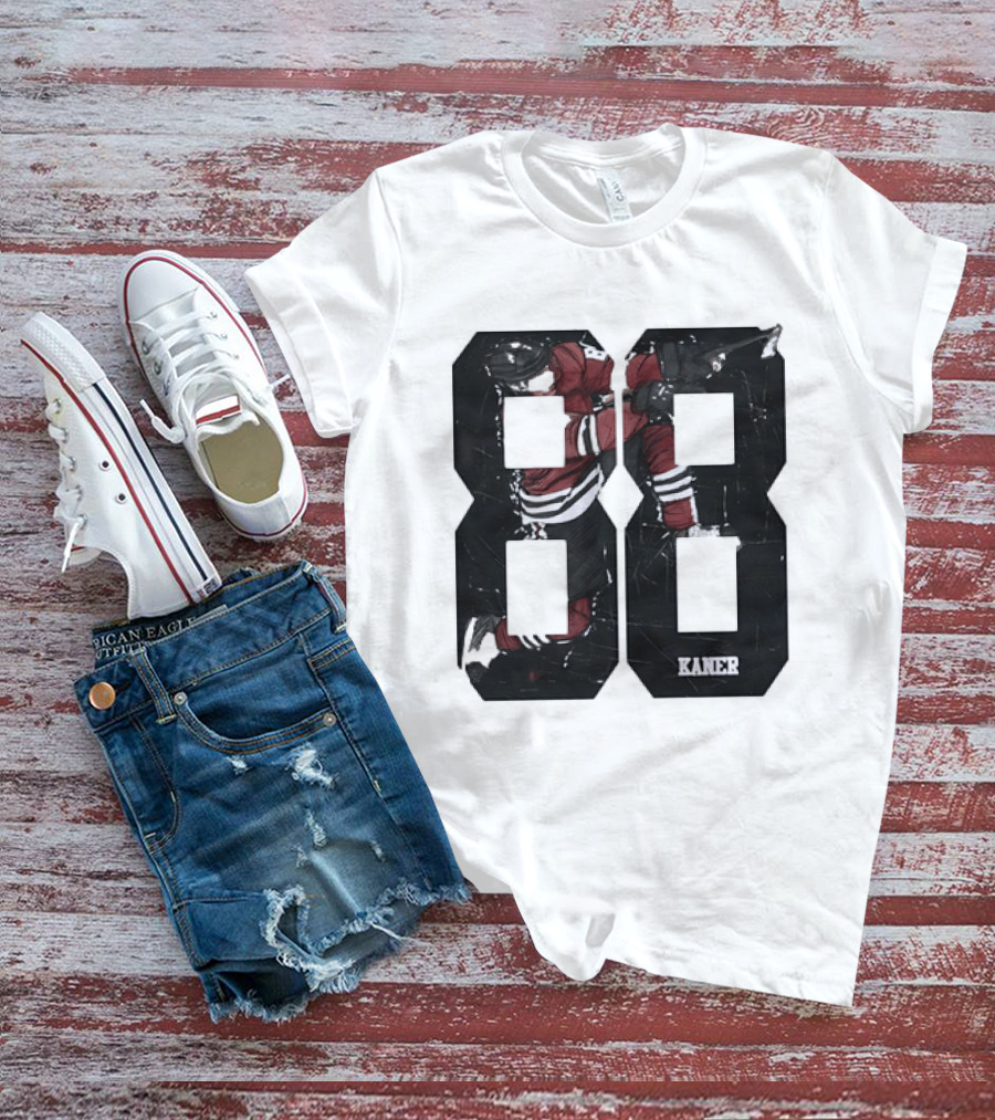 Markdown Patrick Kane Chicago Blackhawks Kaner 88 Ice Hockey Sketch T-Shirt
