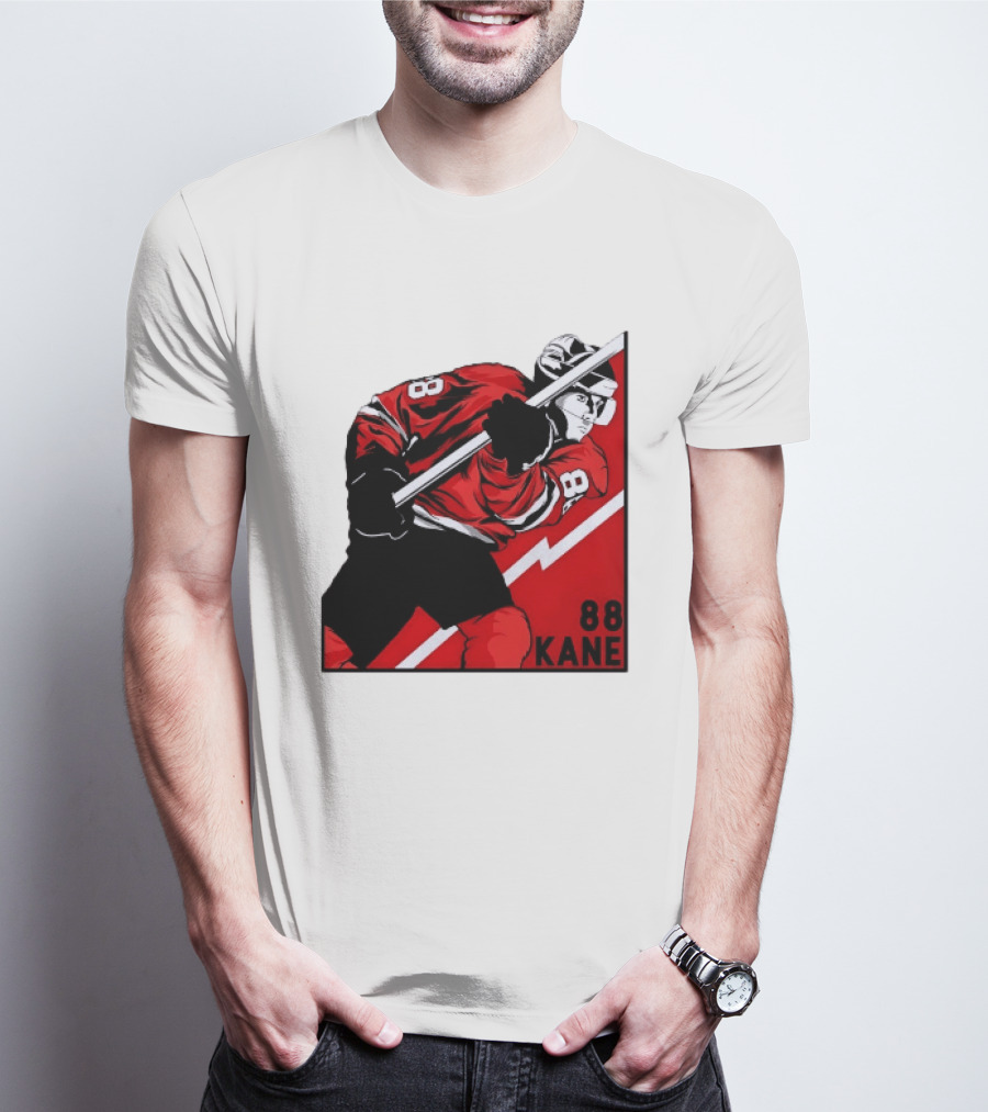 Patrick Kane 88 Chicago Blackhawks Ice Hockey Player Action T-Shirt