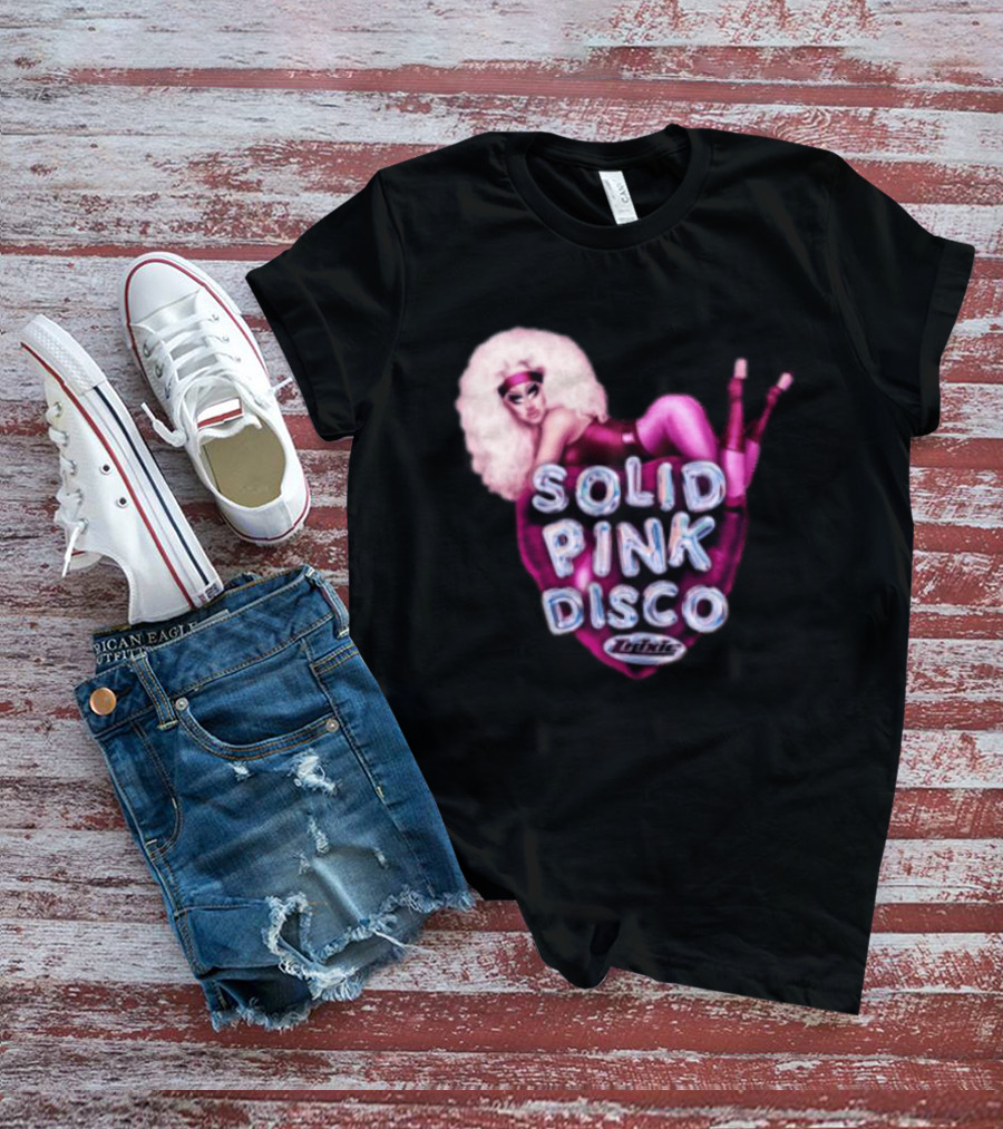 Trixie Mattel Solid Pink Disco Balloon Heart T-Shirt