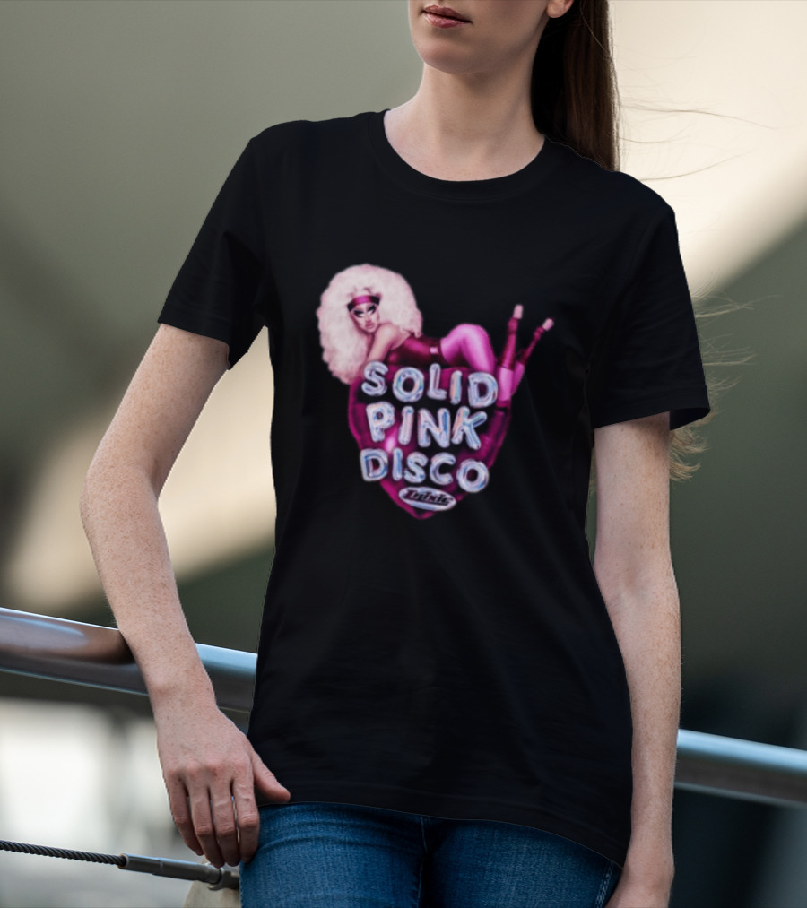 Trixie Mattel Solid Pink Disco Balloon Heart T-Shirt