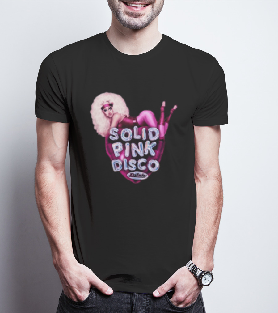 Trixie Mattel Solid Pink Disco Balloon Heart T-Shirt