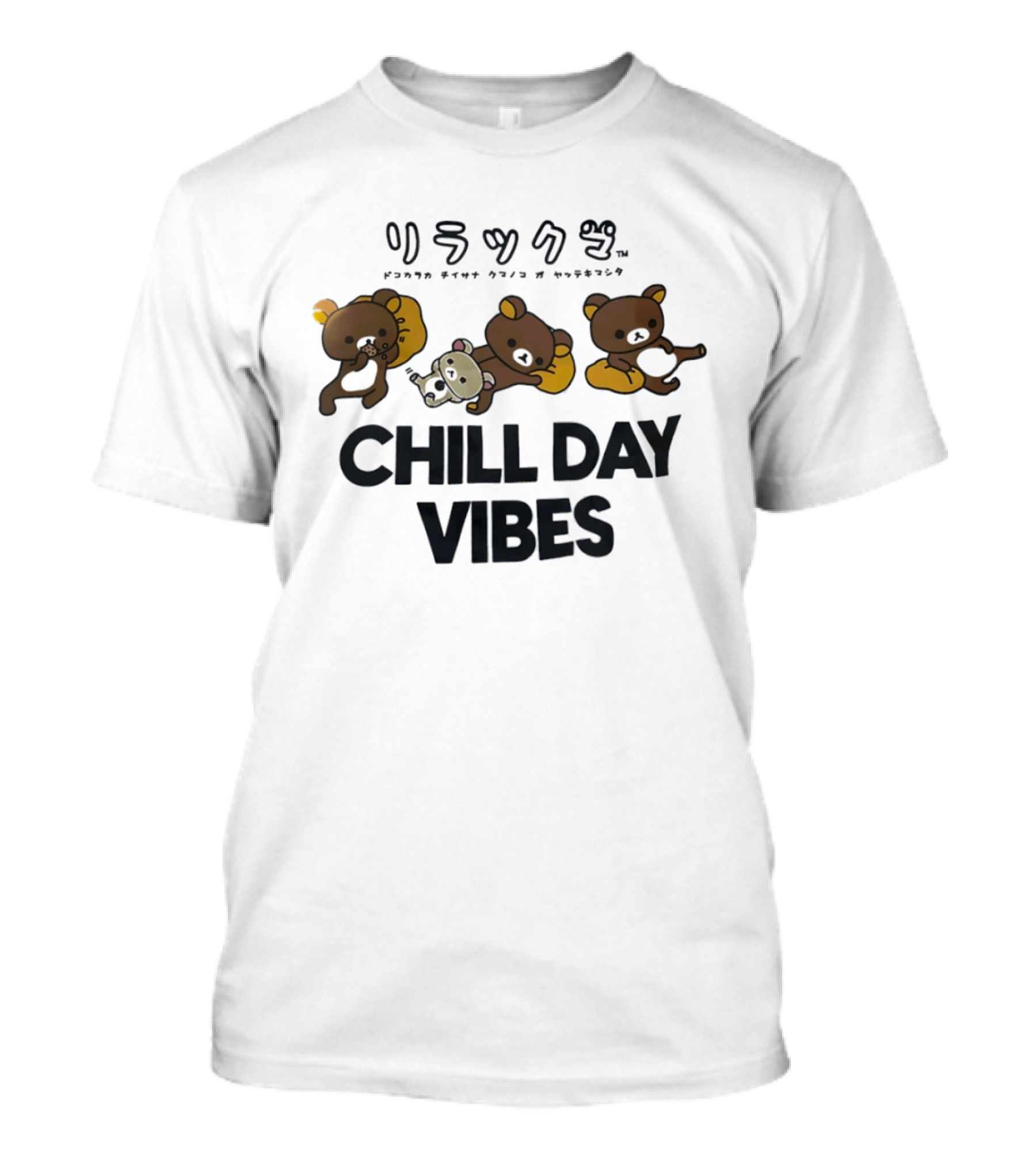 Rilakkuma Chill Day Vibes San X Kawaii Relaxing Bear Japanese T-Shirt