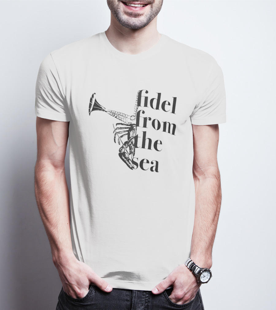 Fidel From The Sea Lobster Surreal Political Satire T-Shirt