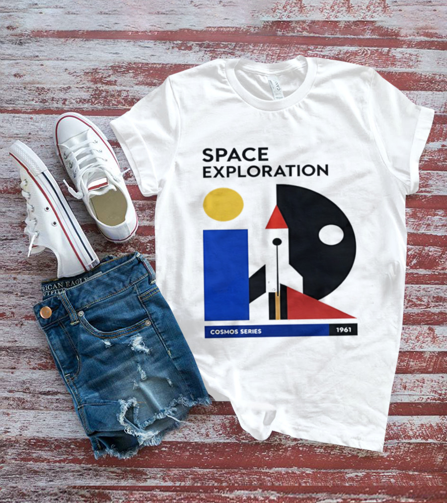 Space Exploration 1961 Cosmos Series Retro Geometric T-Shirt