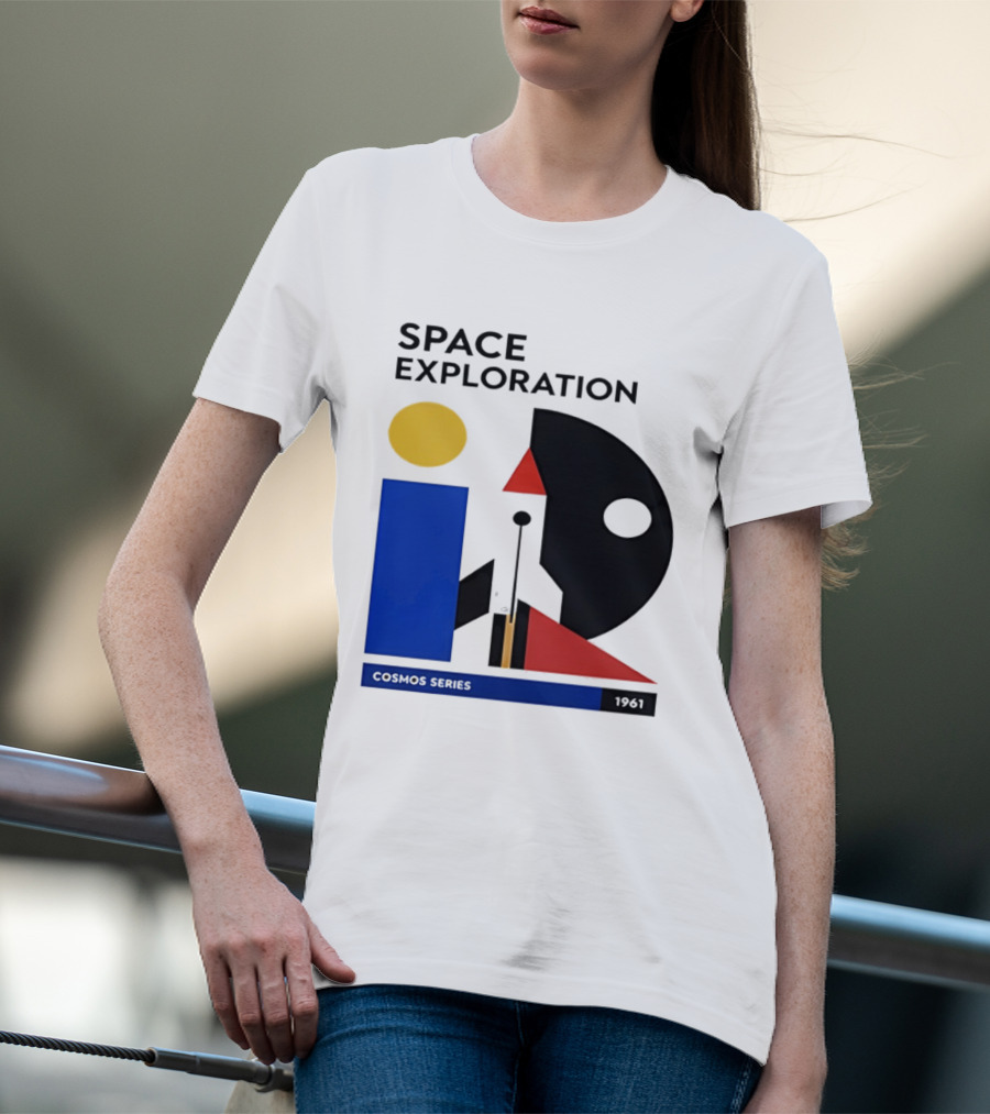 Space Exploration 1961 Cosmos Series Retro Geometric T-Shirt