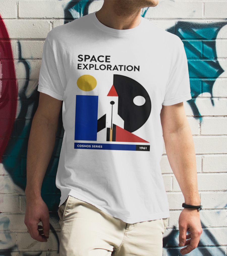 Space Exploration 1961 Cosmos Series Retro Geometric T-Shirt