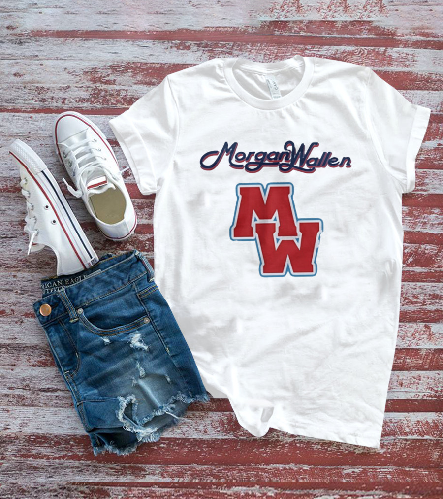 Morgan Wallen MW Bold Red Letters Country Music T-Shirt
