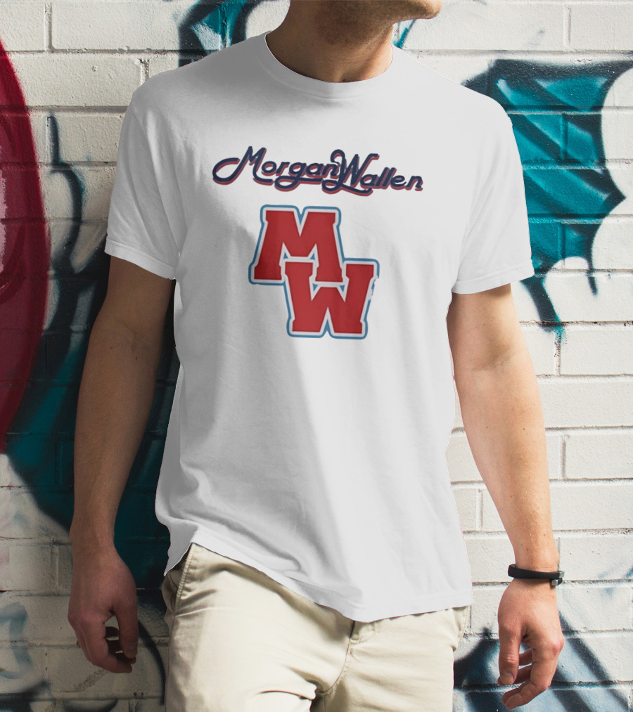 Morgan Wallen MW Bold Red Letters Country Music T-Shirt