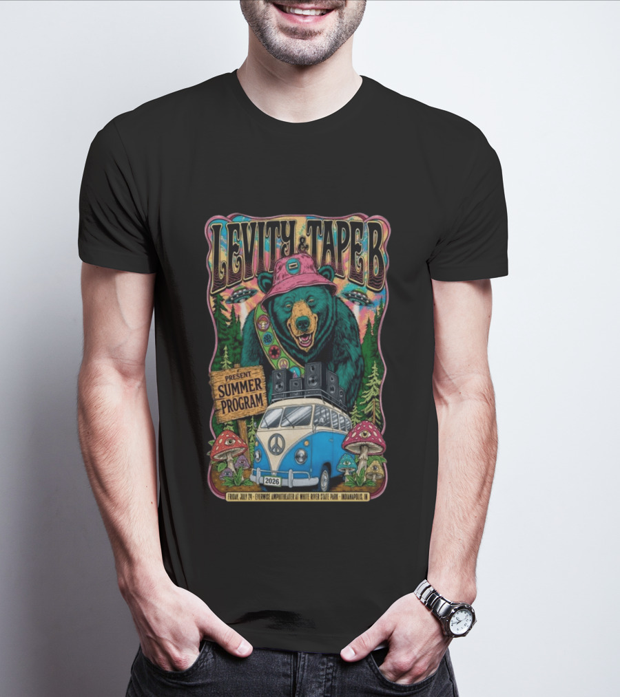 Levity & Tape B Present Summer Program 2026 White River State Park Indianapolis T-Shirt