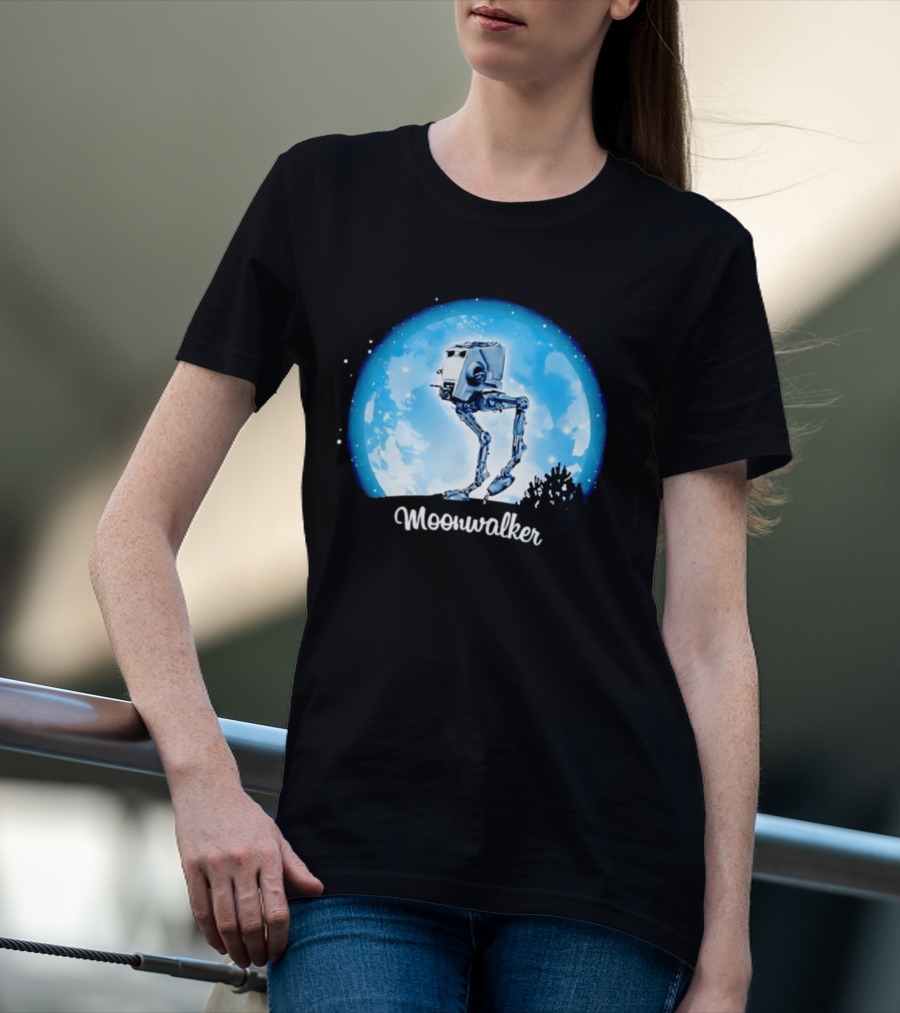 Star Wars AT ST Moonwalker Imperial Walker Moon Scene T-Shirt