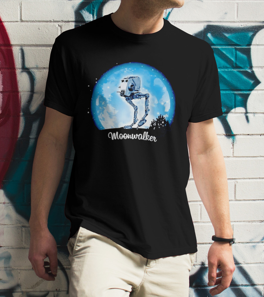 Star Wars AT ST Moonwalker Imperial Walker Moon Scene T-Shirt