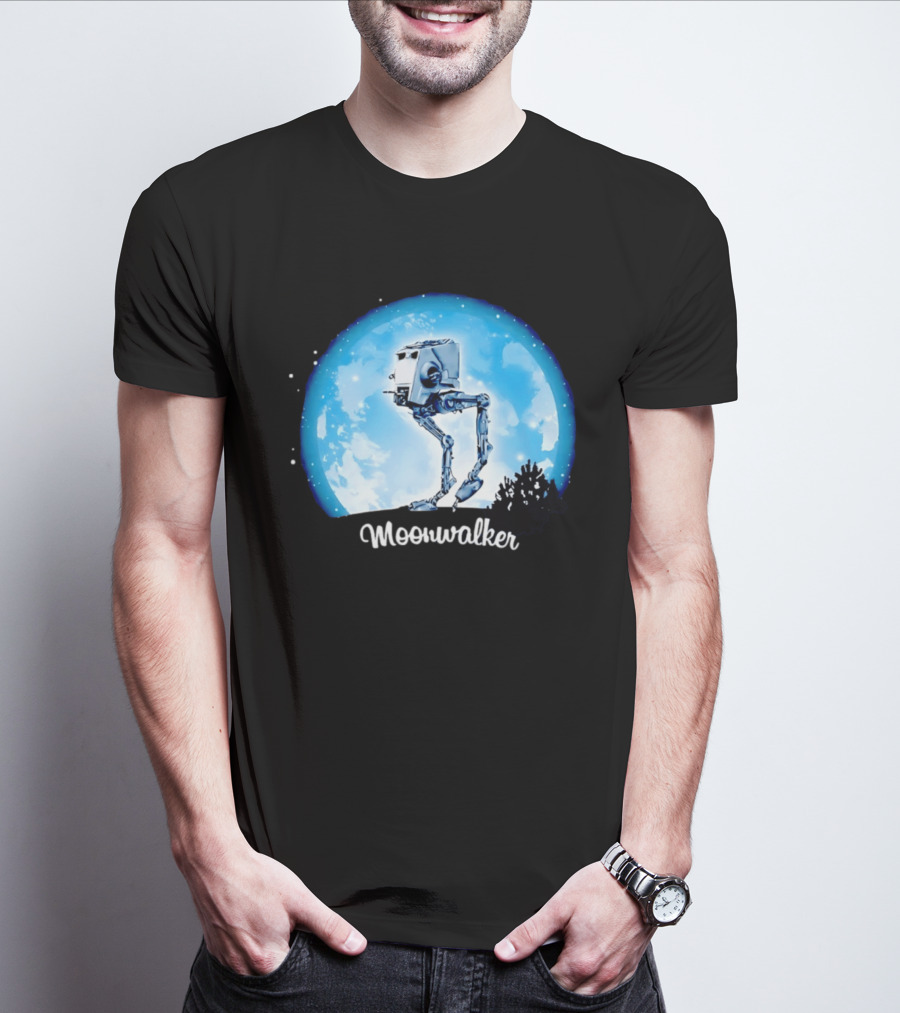 Star Wars AT ST Moonwalker Imperial Walker Moon Scene T-Shirt