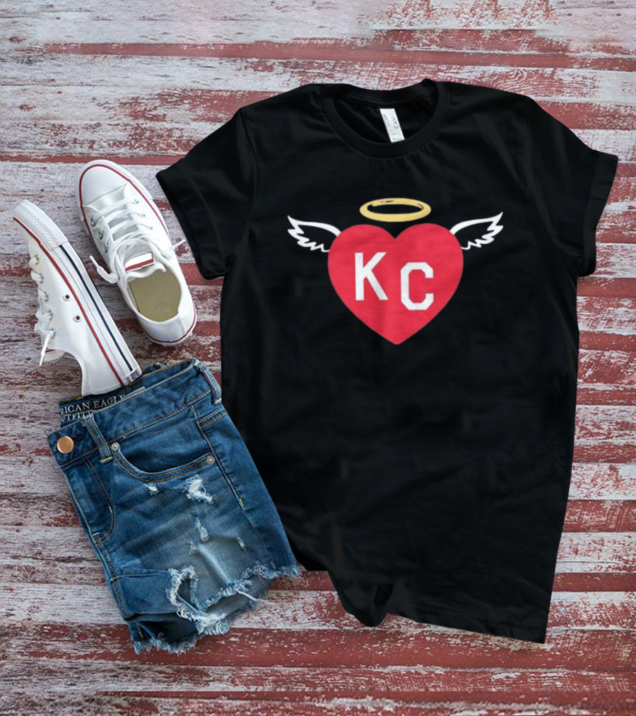 Kansas City Chiefs KC Heart Wings Halo T-Shirt