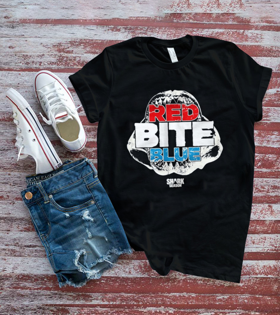Red Bite Blue Shark Season Ocean Marine Life T-Shirt
