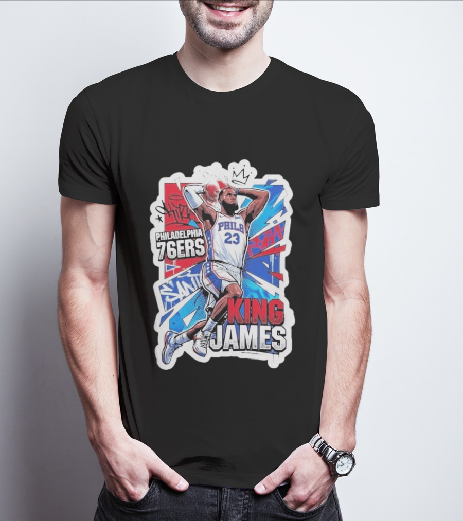 Philadelphia 76ers King James Basketball Fans T-Shirt