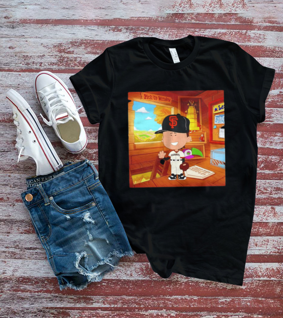 Tyler Mahle San Francisco Giants Baseball Cartoon Peanuts T-Shirt