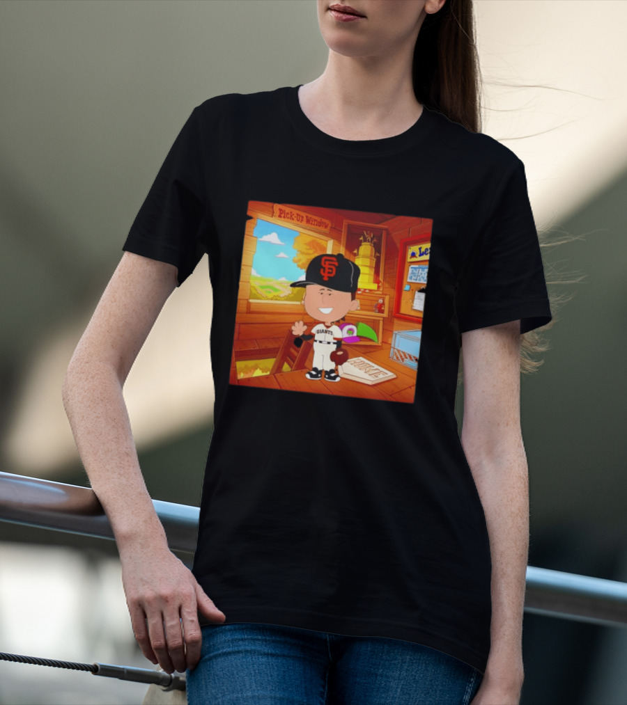 Tyler Mahle San Francisco Giants Baseball Cartoon Peanuts T-Shirt