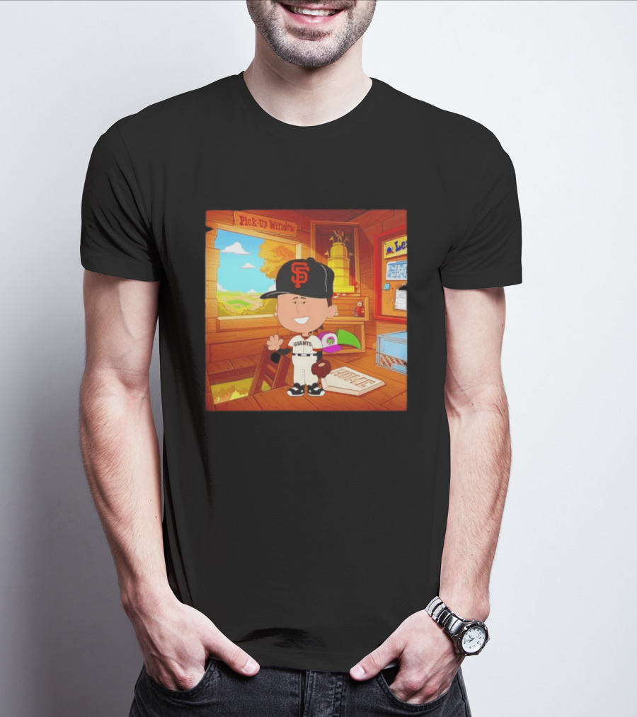 Tyler Mahle San Francisco Giants Baseball Cartoon Peanuts T-Shirt