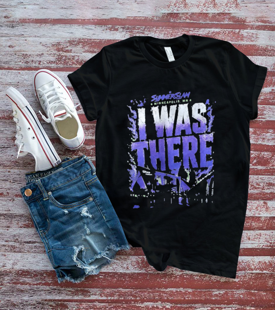 SummerSlam Minneapolis MN I Was There US Bank Stadium WWE Event T-Shirt