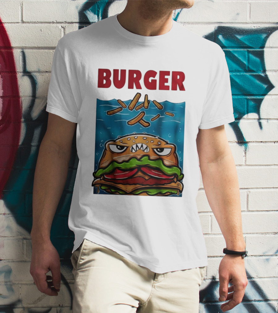 Angry Burger With Fries Burger T-Shirt