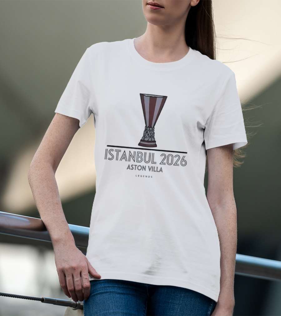 Aston Villa Istanbul 2026 Emblem Legends In Thread T-Shirt