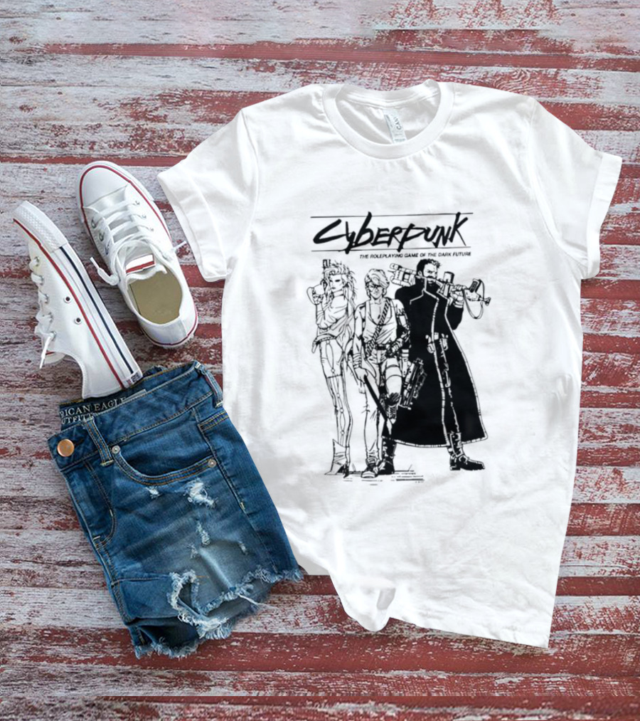Cyberpunk The Roleplaying Game Of The Dark Future Silhouette Art Characters T-Shirt