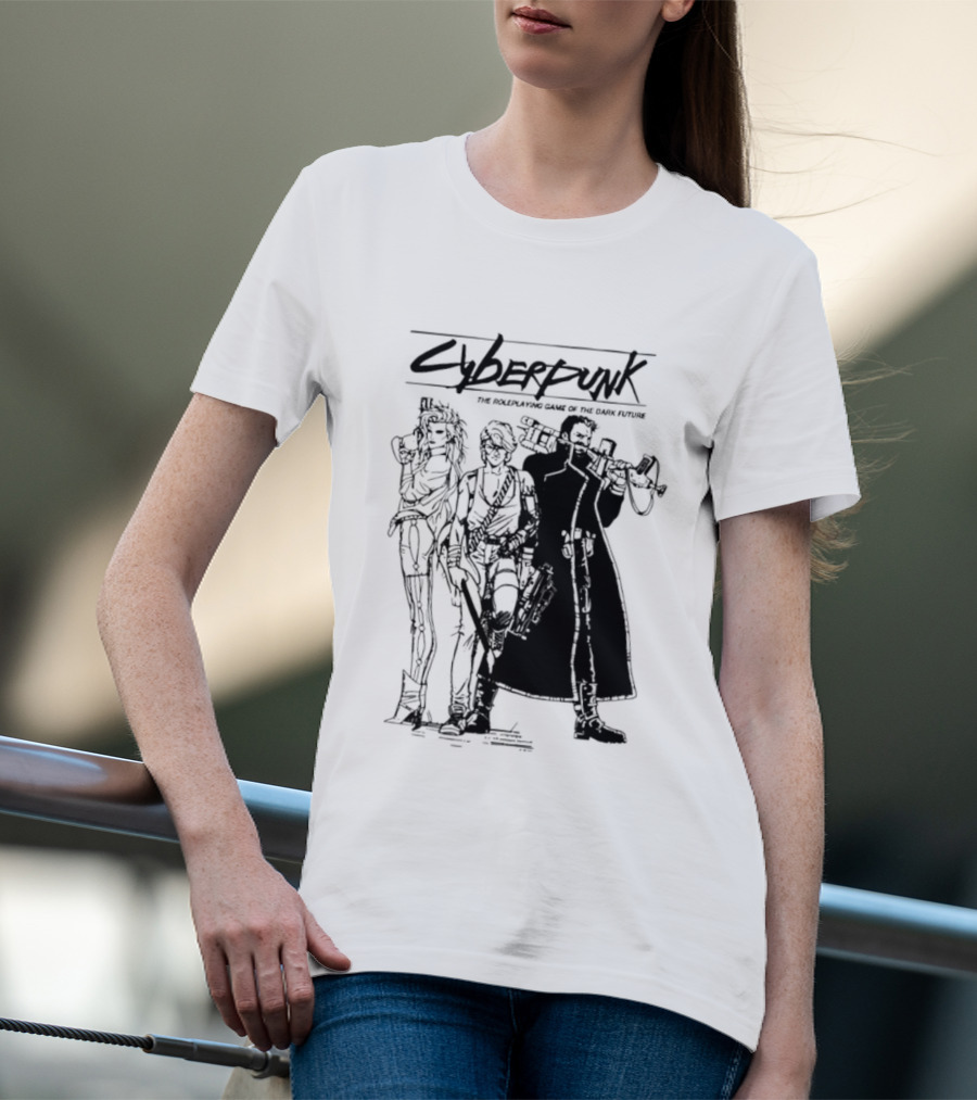 Cyberpunk The Roleplaying Game Of The Dark Future Silhouette Art Characters T-Shirt