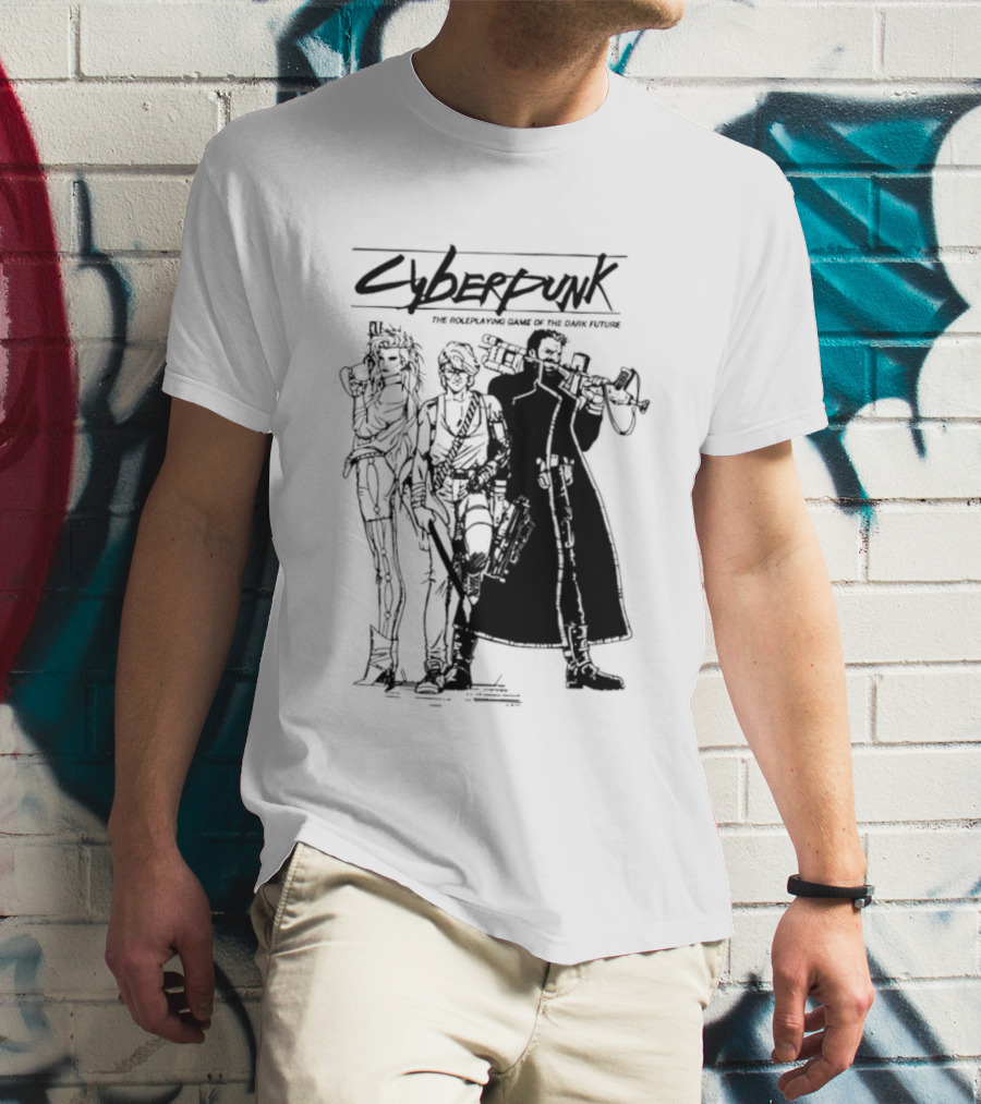 Cyberpunk The Roleplaying Game Of The Dark Future Silhouette Art Characters T-Shirt