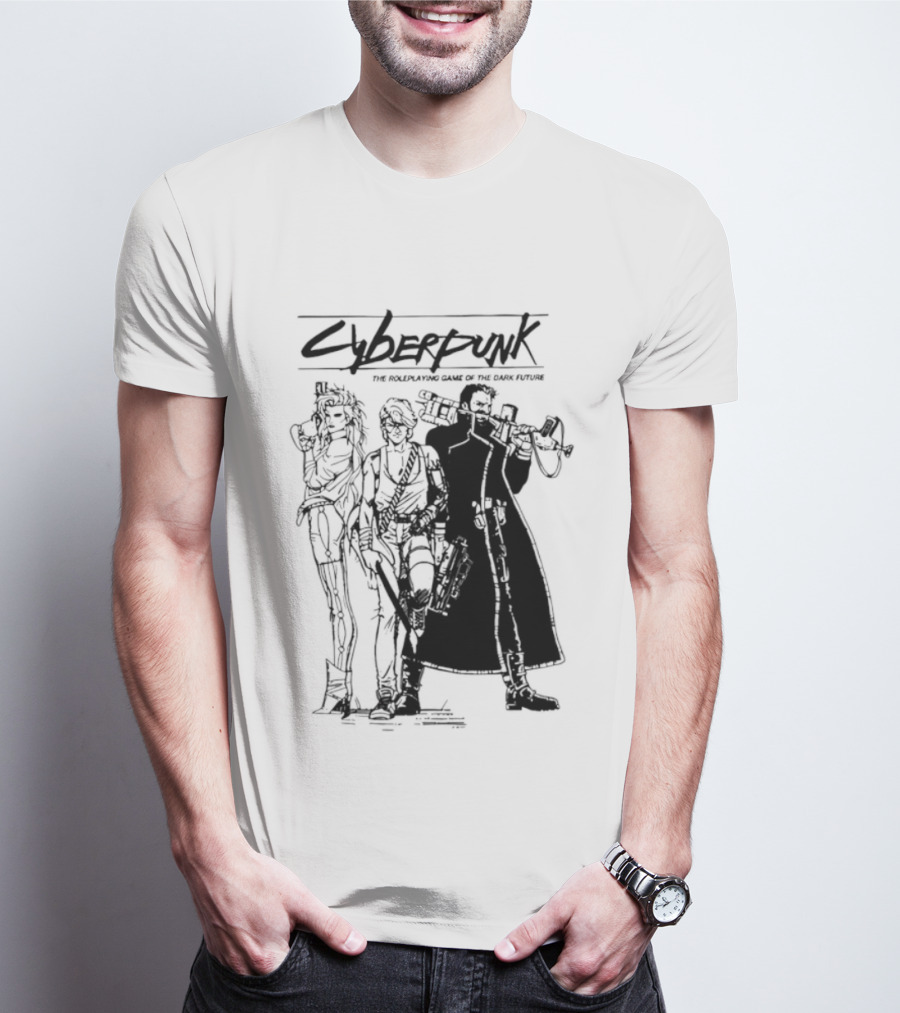 Cyberpunk The Roleplaying Game Of The Dark Future Silhouette Art Characters T-Shirt