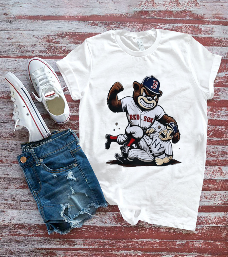 Red Sox Bear Vs NY Yankees Rivalry Showdown T-Shirt