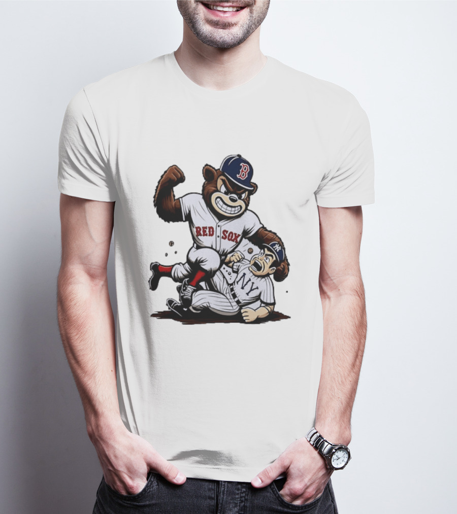 Red Sox Bear Vs NY Yankees Rivalry Showdown T-Shirt