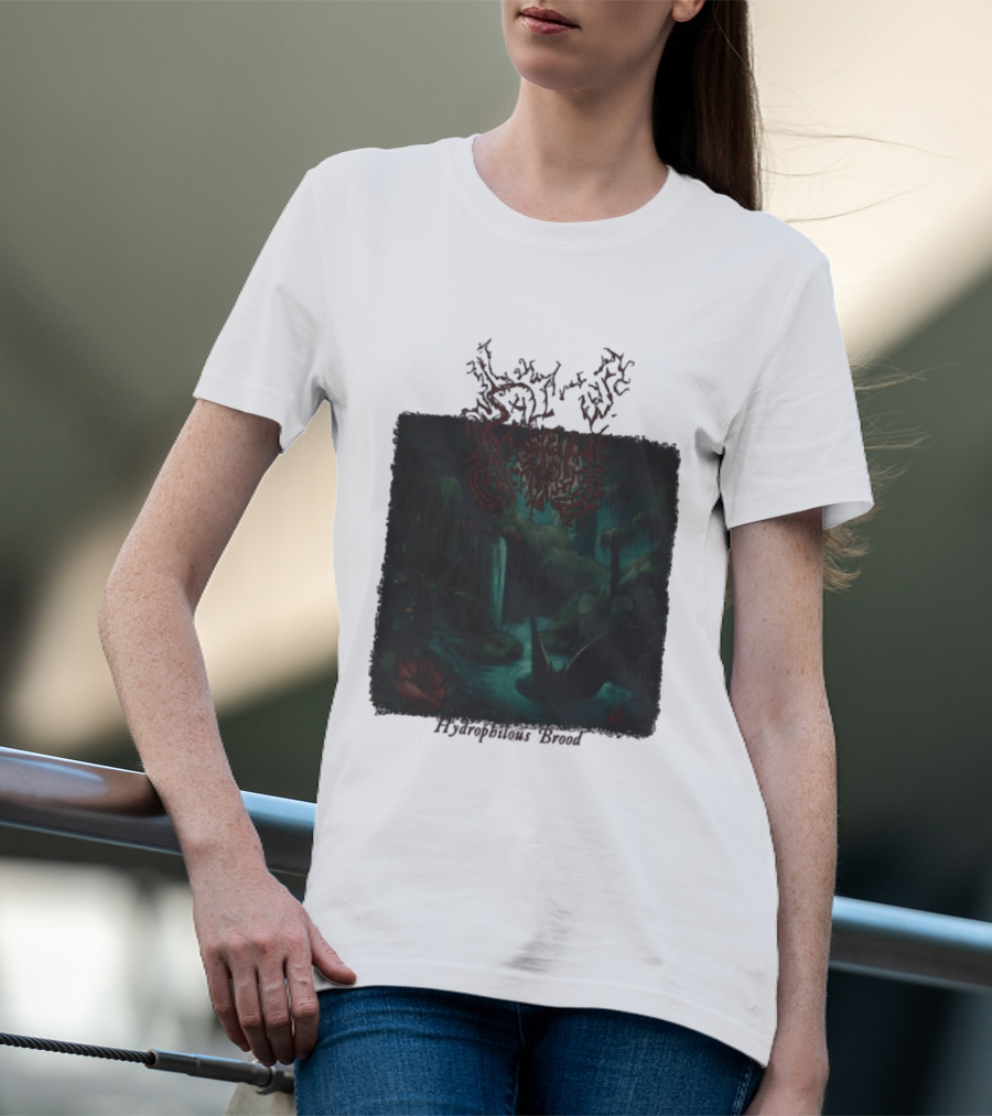 Sallow Hydrophilous Brood Metal Nightmare Forest Scene T-Shirt