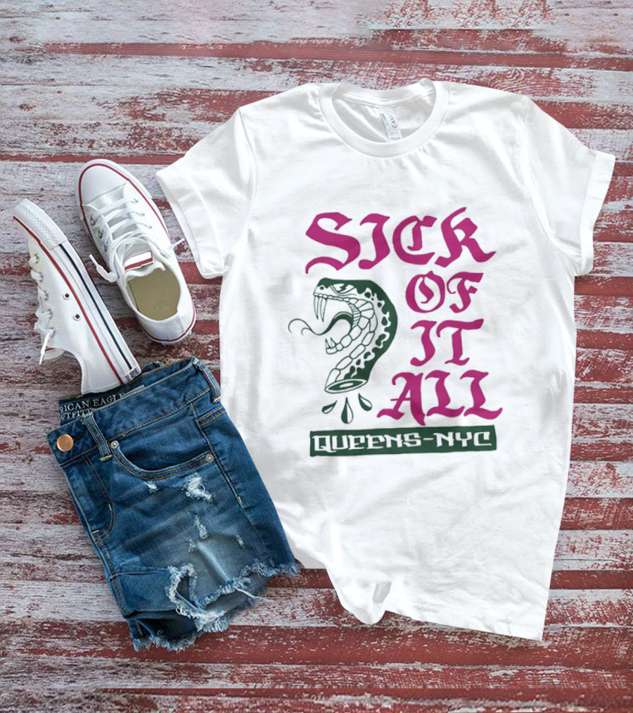 Sick Of It All Snake Queens NYC Hardcore Punk T-Shirt