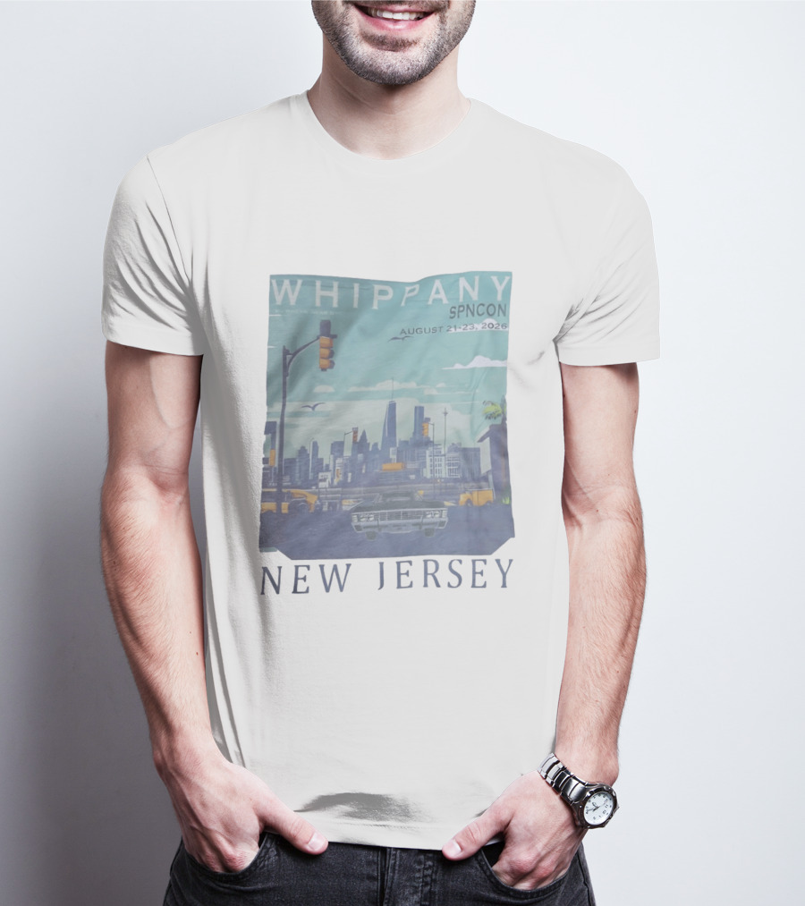 Whippany SPNCON August 21 23 2026 New Jersey Supernatural Convention Skyline Car Traffic Light T-Shirt
