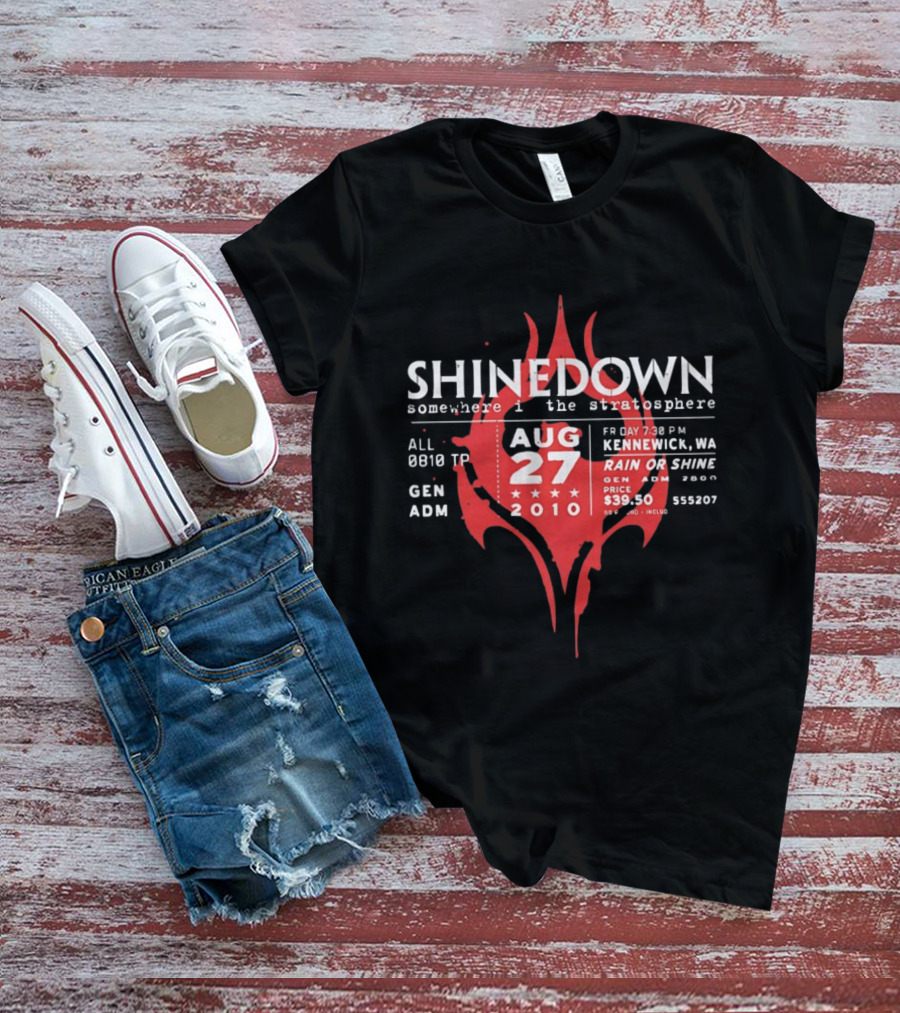 Shinedown Somewhere In The Stratosphere Kennewick Concert August 27 2010 General Admission T-Shirt