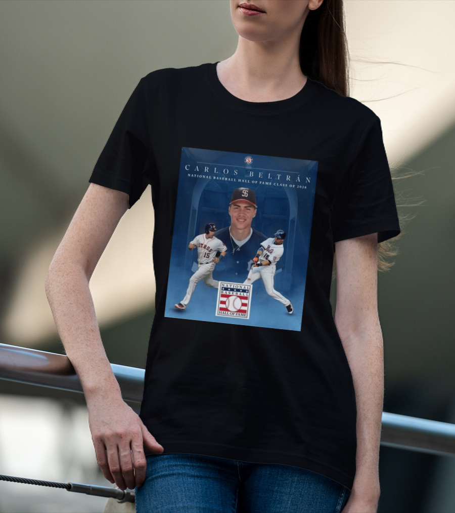 Carlos Beltrán National Baseball Hall Of Fame Class Of 2026 Induction MLB Star Recognition T-Shirt