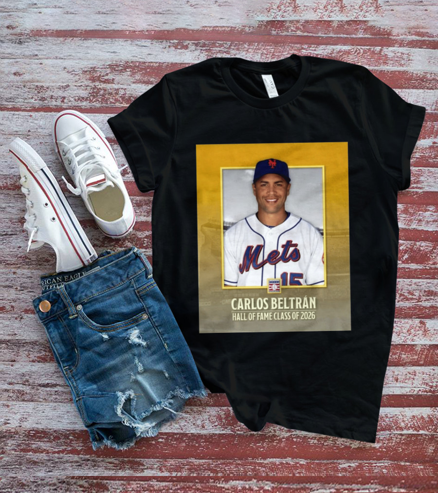 Carlos Beltrán Mets Hall Of Fame Class Of 2026 Induction T-Shirt