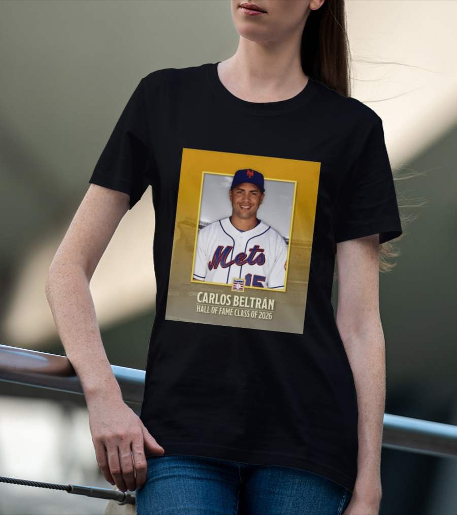 Carlos Beltrán Mets Hall Of Fame Class Of 2026 Induction T-Shirt