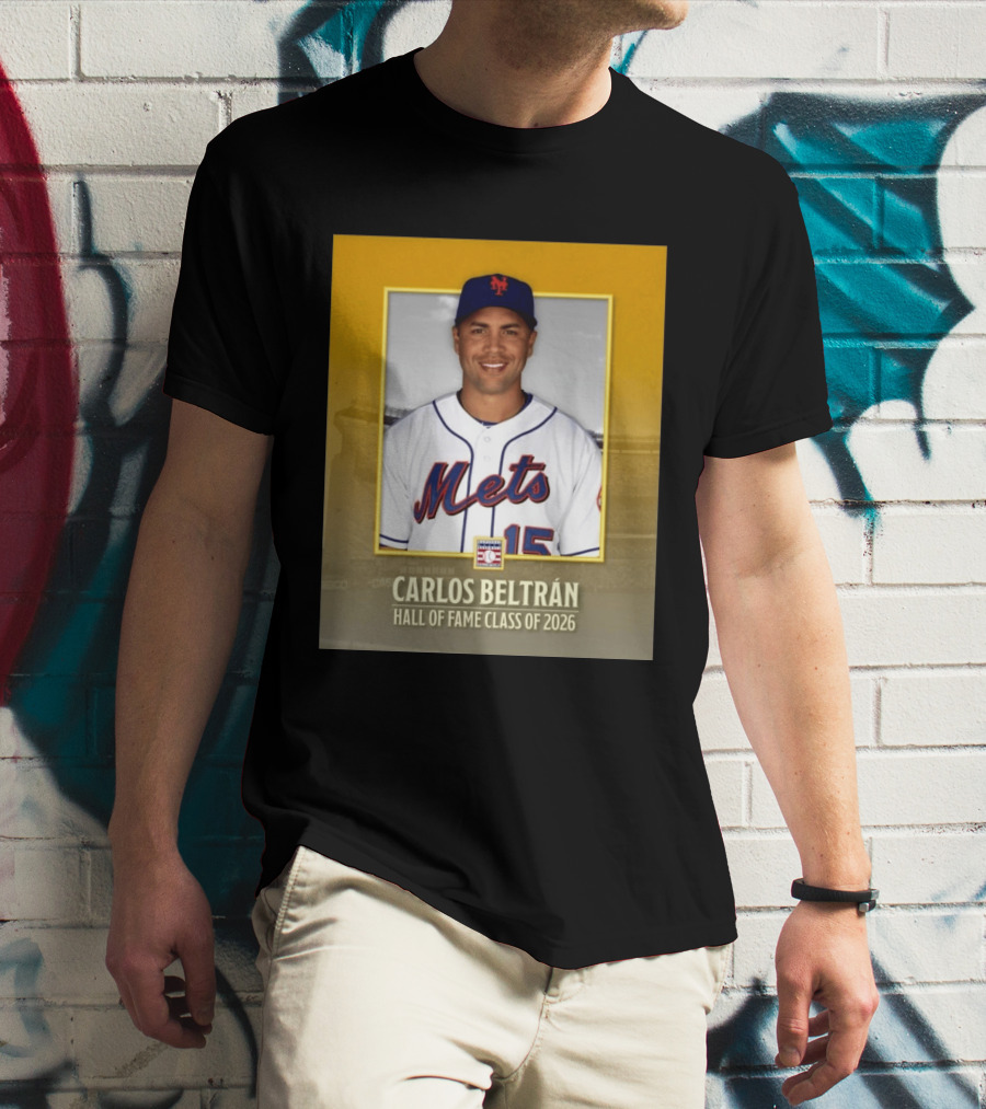 Carlos Beltrán Mets Hall Of Fame Class Of 2026 Induction T-Shirt
