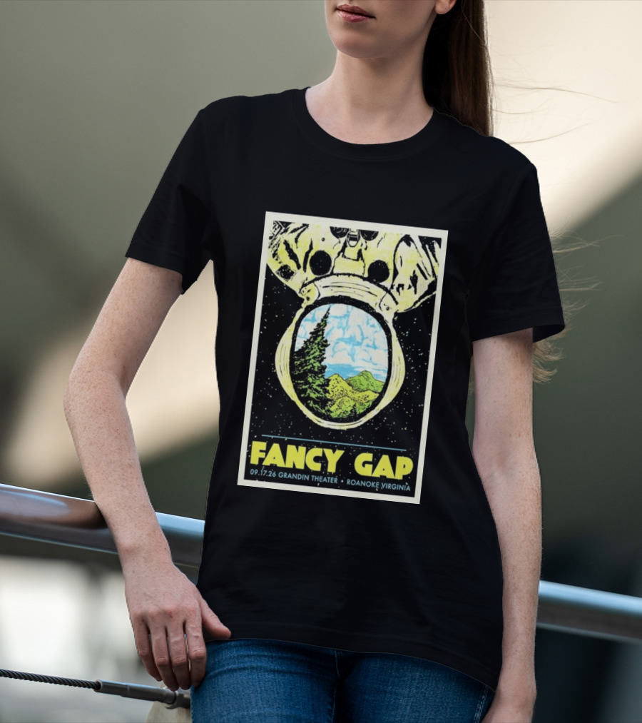 Fancy Gap 09.17.26 Grandin Theater Roanoke Virginia Astronaut Scenic Vista T-Shirt