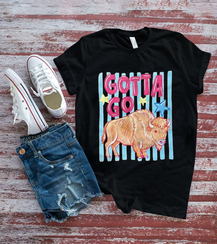 Gotta Go Buffalo Stars Stripes Wildlife Bison T-Shirt