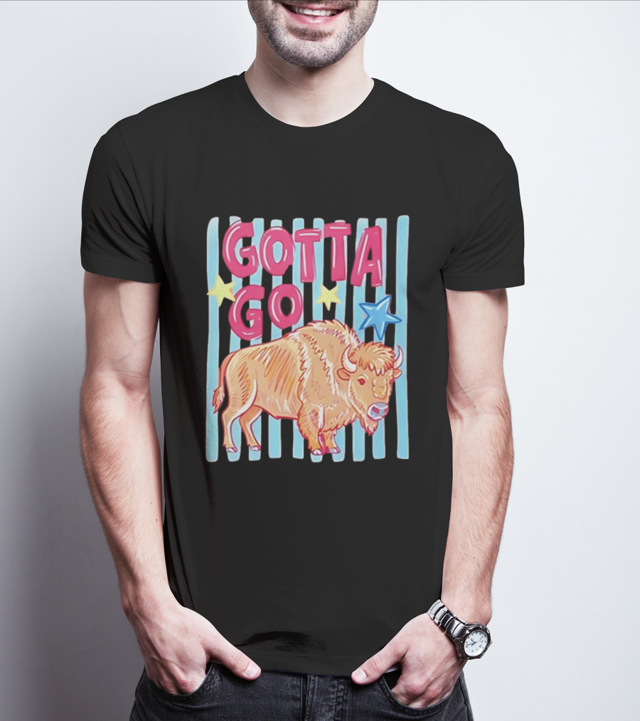 Gotta Go Buffalo Stars Stripes Wildlife Bison T-Shirt