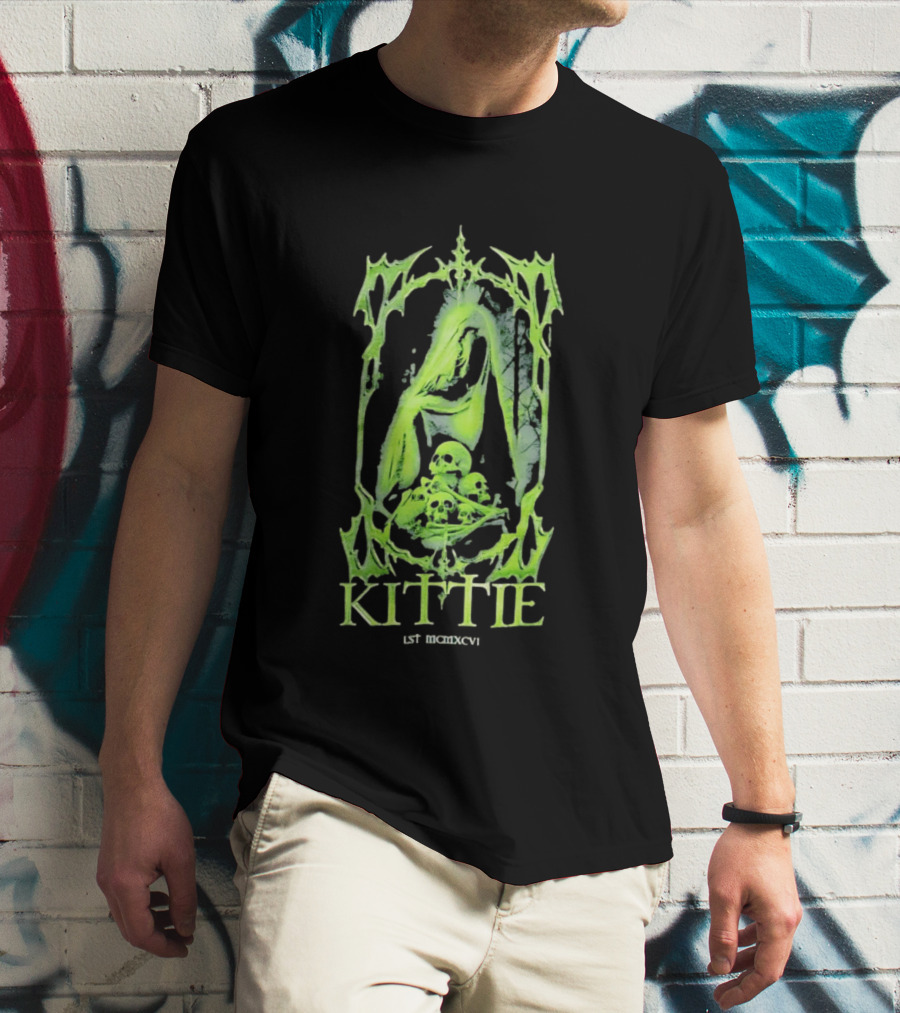 Kittie Est MCMXCVI Gothic Skull Reaper Band Nu Metal T-Shirt