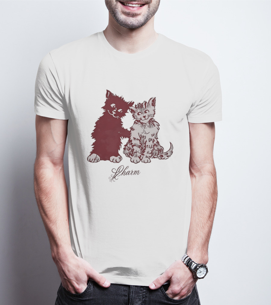 Charm Kittens Cats Hugging T-Shirt