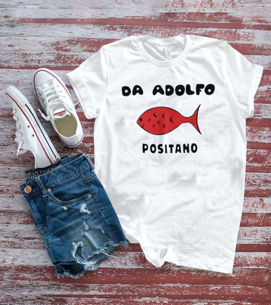Da Adolfo Positano Red Fish Iconic Italy Amalfi Coast T-Shirt