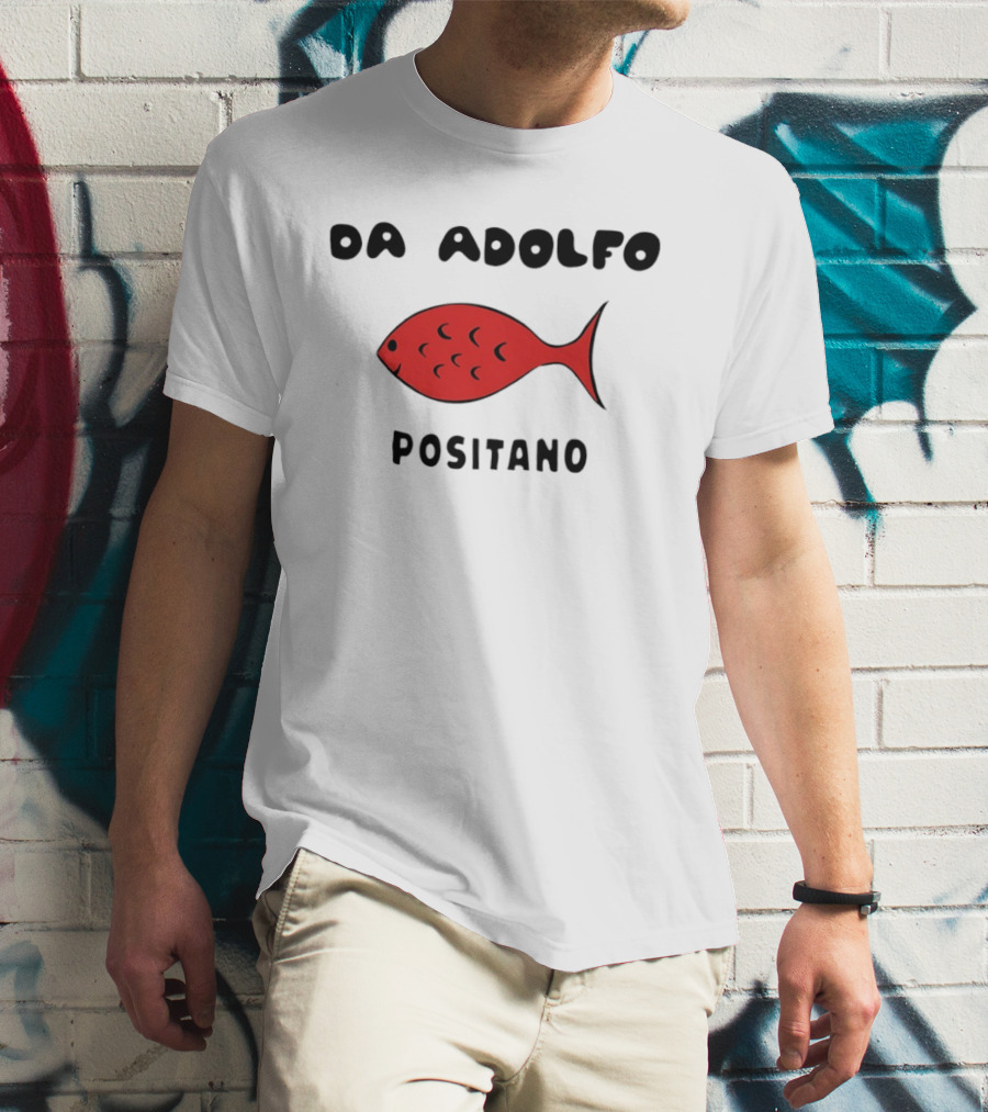 Da Adolfo Positano Red Fish Iconic Italy Amalfi Coast T-Shirt
