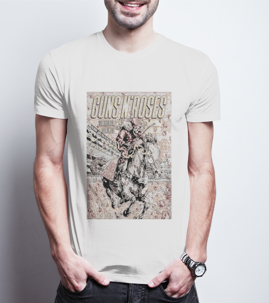 Guns N' Roses Saratoga Springs July 26 Skeleton Horse Rider T-Shirt