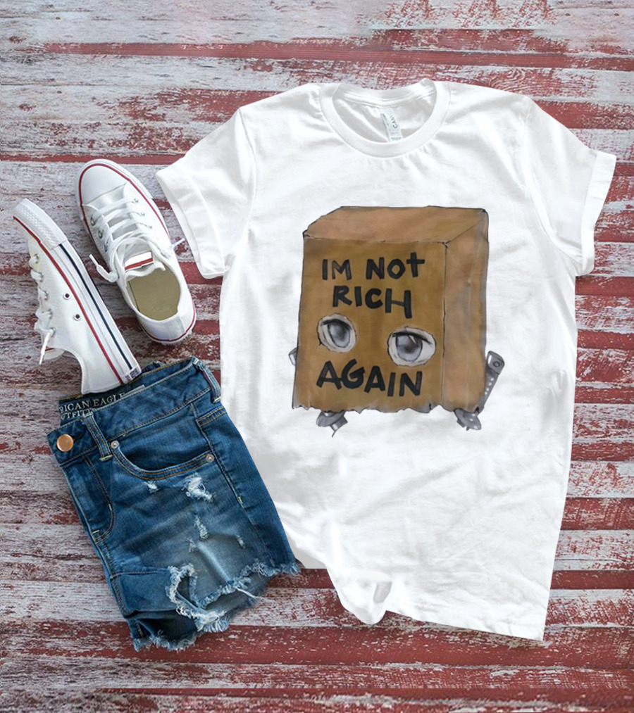 I'm Not Rich Again Paper Bag Anime Eyes T-Shirt