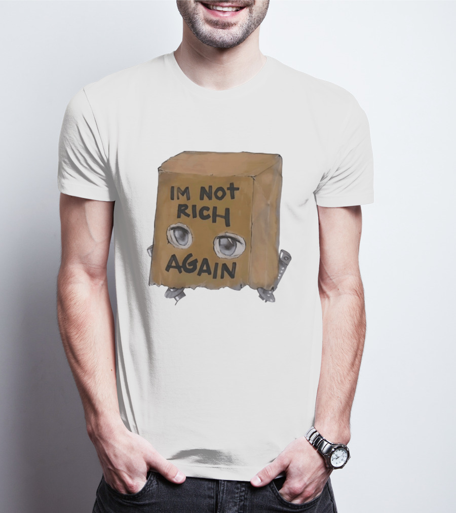 I'm Not Rich Again Paper Bag Anime Eyes T-Shirt