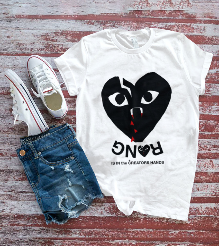Revenge Store Rvg White Heart Eyes Fangs Red Drip T-Shirt